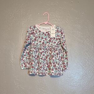First Impressions Floral Long Sleeve Girls Top NWT Size 4T Tunic W/ Ruffles